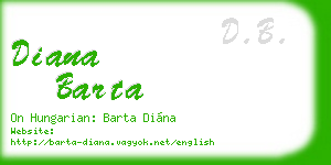 diana barta business card